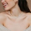 model round cut diamond tennis necklace
