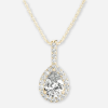 pear diamond pendant with halo