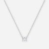 princess-cut diamond solitaire pendant