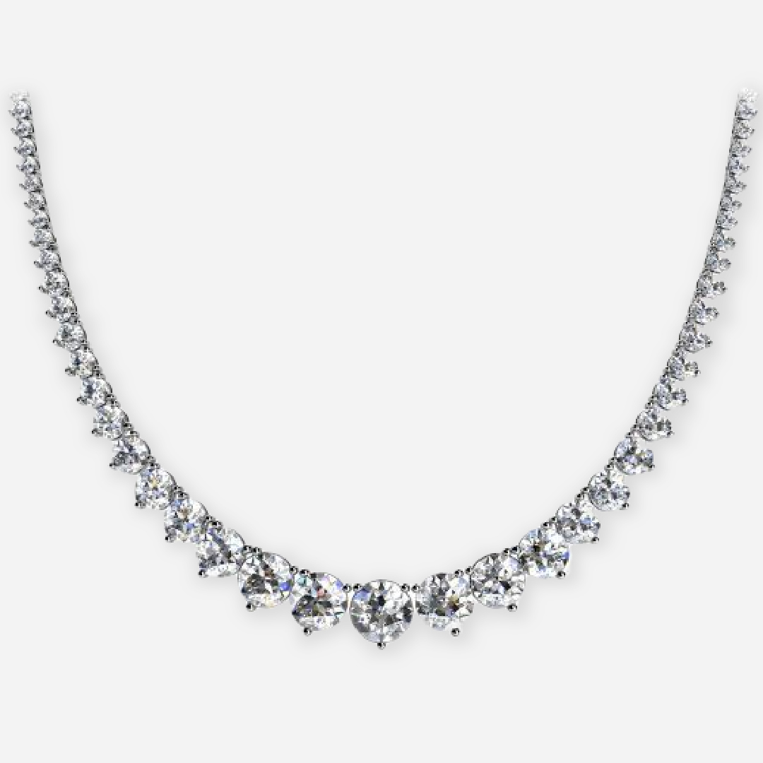 round diamond necklace