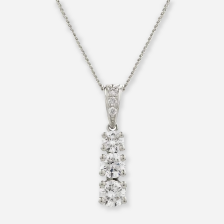 trilogy diamond pendant