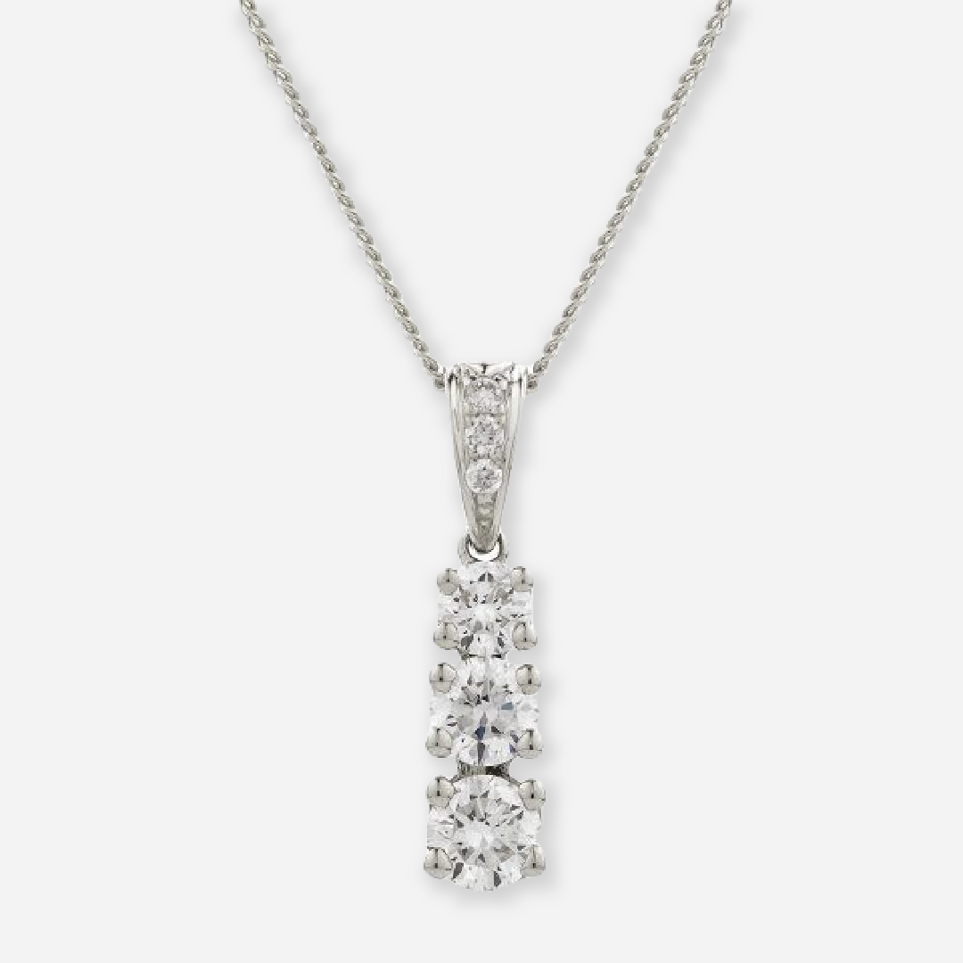 trilogy diamond pendant