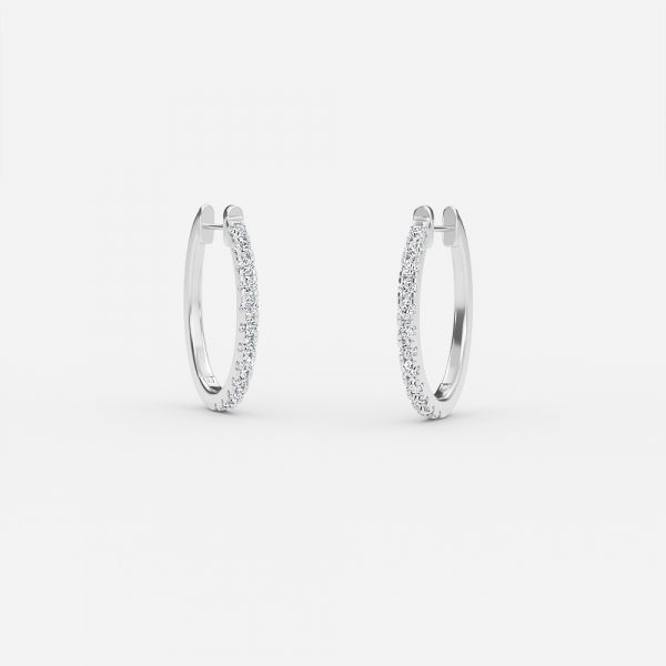0.25 carat semi precious stone hoop earrings