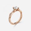 cushion cut diamond ring band for women