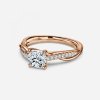 cushion diamond wedding band with engagement ring