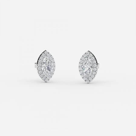 Marquise Lab Grown Diamond Halo Earrings Marquise Lab Grown Diamond Halo Earrings
