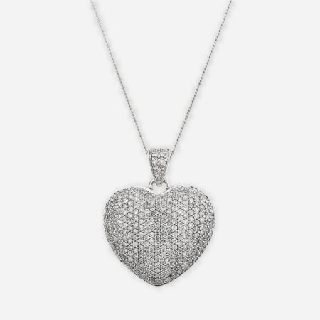 heart shape diamond pendant