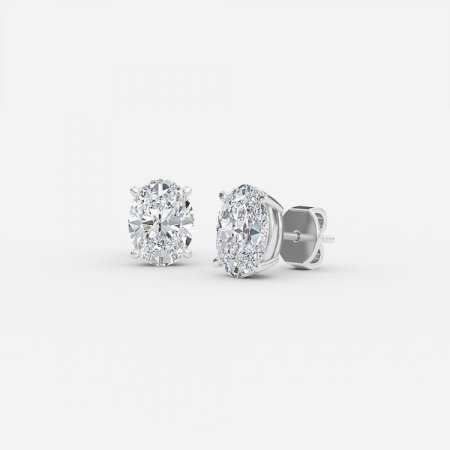 Oval Lab Diamond Stud Earrings Oval Lab Diamond Stud Earrings