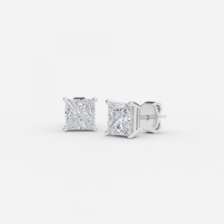 Princess Lab Diamond Stud Earrings Princess Lab Diamond Stud Earrings