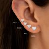 Hear carat earrings