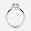 circle cut round shaped solitaire diamond ring