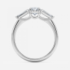 oval shape three stone engagement ring