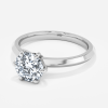 round shaped diamond solitaire lab grown rings