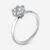 solitaire lab created round diamond engagement ring