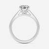 white gold band round diamond engagement ring