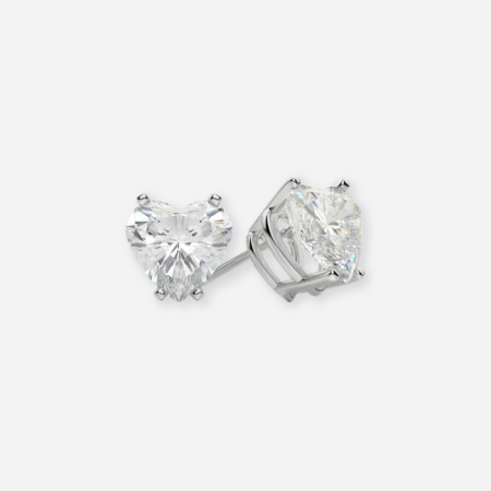 Heart Lab Diamond Stud Earrings Heart Lab Diamond Stud Earrings