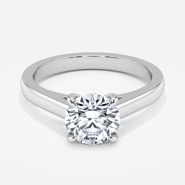 white gold round diamond engagement ring