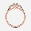 1ct radiant diamond trilogy ring