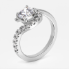 cushion cut with halo engagement rings