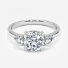 cushion three stone engagement ring for women