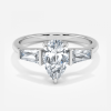 one carat three stone diamond engagement ring