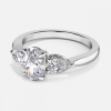 oval cut diamond three stone engagement rings