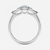 platinum pear shaped diamond three stone ring