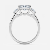 princess three stone engagement ring
