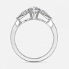 simple pear cut diamond ring band for women