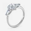 three carat pear three stone diamond ring