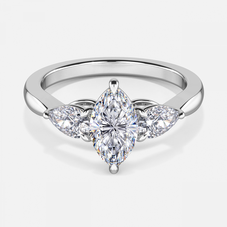 three stone marquise diamond ring unique