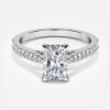 white gold radiant cut diamond engagement ring