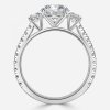 1 carat three stone round diamond ring