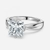 14k white gold princess solitaire ring