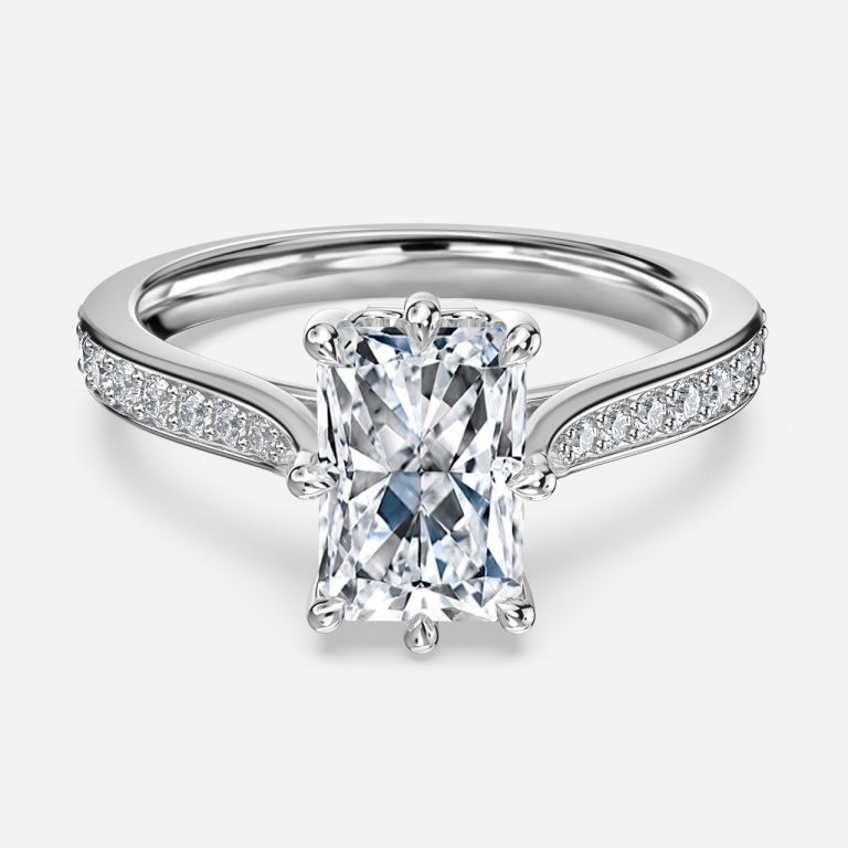 2 carat radiant vintage diamond ring