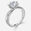 2 ct princess shaped diamond solitaire ring