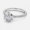 dainty round cut diamond ring