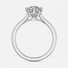 dainty round engagement ring white gold