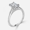 diamond solitaire ring 1.3 carat radiant-cut 14k white gold