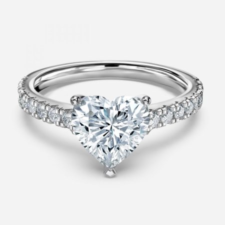Ella Heart Diamond Band Engagement Ring Ella Heart Diamond Band Engagement Ring