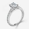 oval cut engagement ring with diamond bands