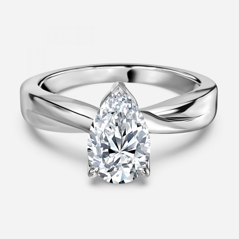 pear diamonds solitaire ring