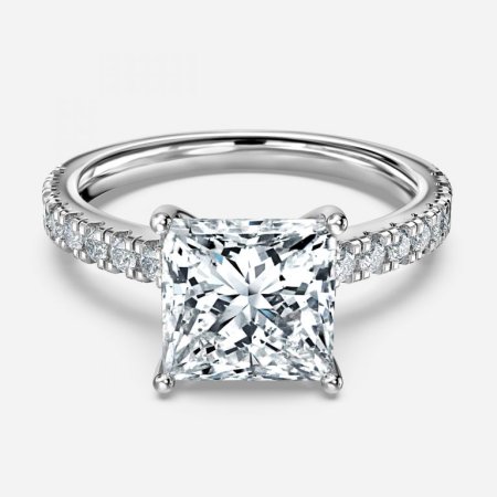 Ella Princess Diamond Band Engagement Ring Ella Princess Diamond Band Engagement Ring