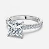 princess diamond ring with band