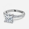 princess engagement ring diamond band