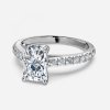 radiant diamond white gold engagement ring