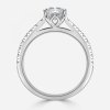 radiant engagement rings diamond band