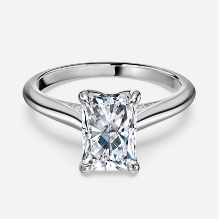 Kensley Radiant Hidden Halo Engagement Ring