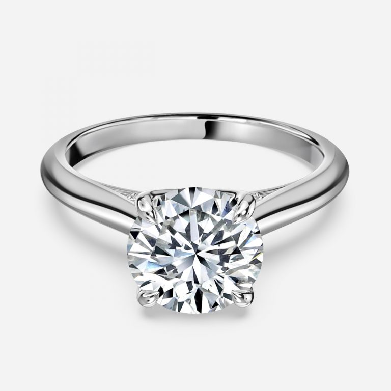 solitaire circle engagement rings
