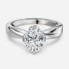 solitaire oval cut diamond ring
